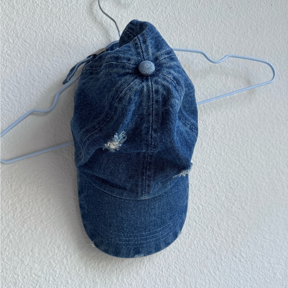 Mango Women's Blue Denim Cap